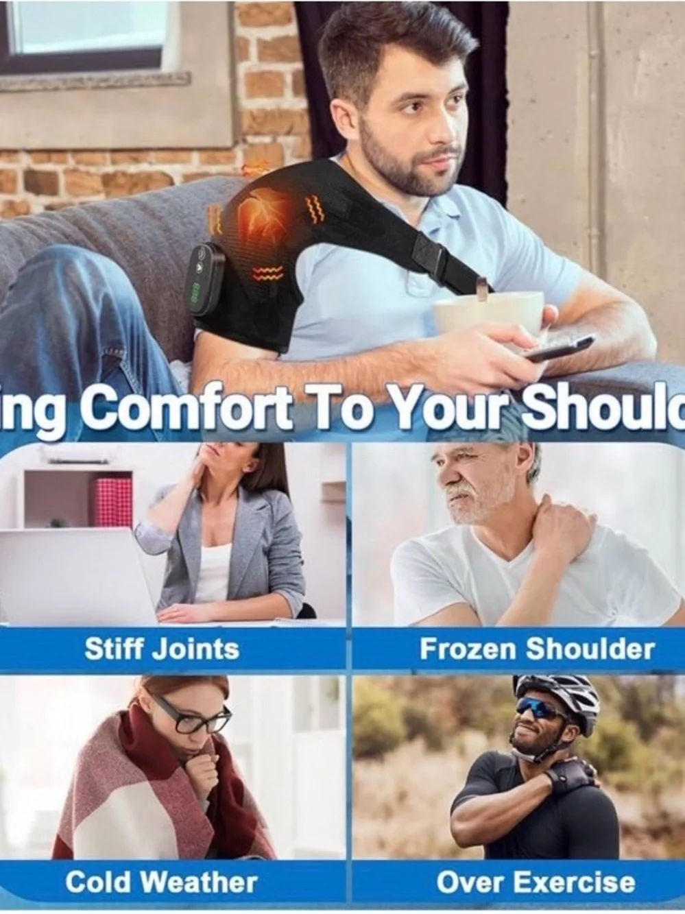 Cordless Heated Shoulder Massage Wrap